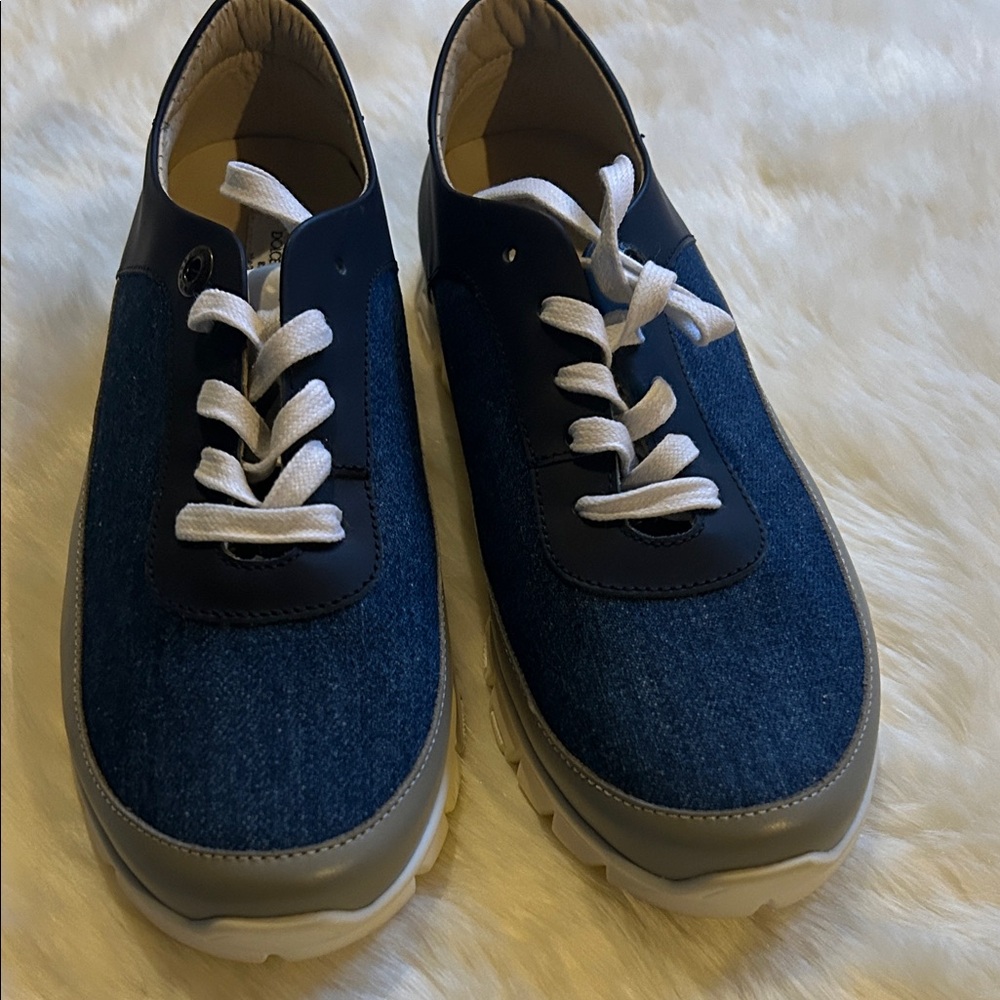 Dolce & Gabbana Blue and White Women’s Sneakers